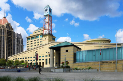 The Mississauga Civic Center in Mississauga, Canada